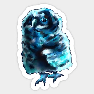 Baby Blue Owl Sticker